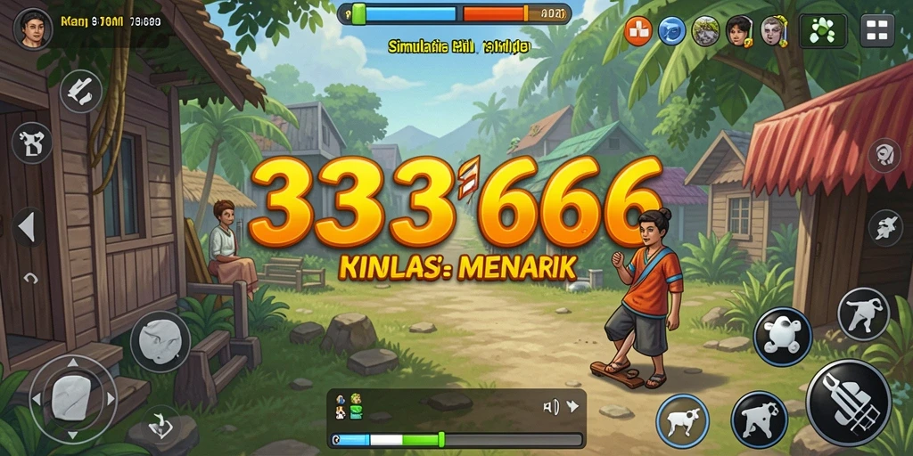 Tampilan gameplay menarik dari 333666 dengan desain simulasi yang kaya.