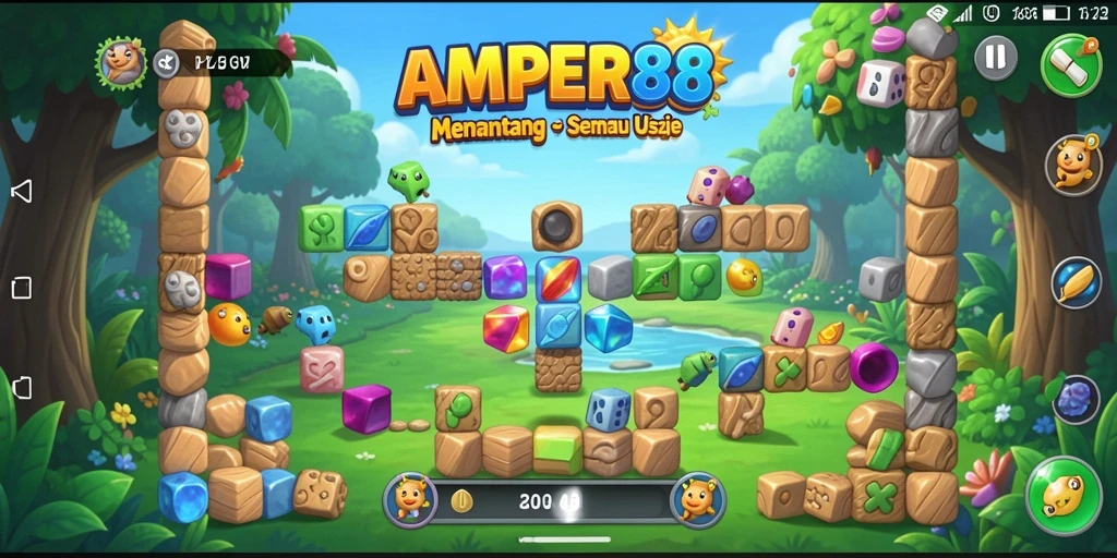 Tampilan gameplay menantang di AMPER88 dengan berbagai teka-teki menarik.