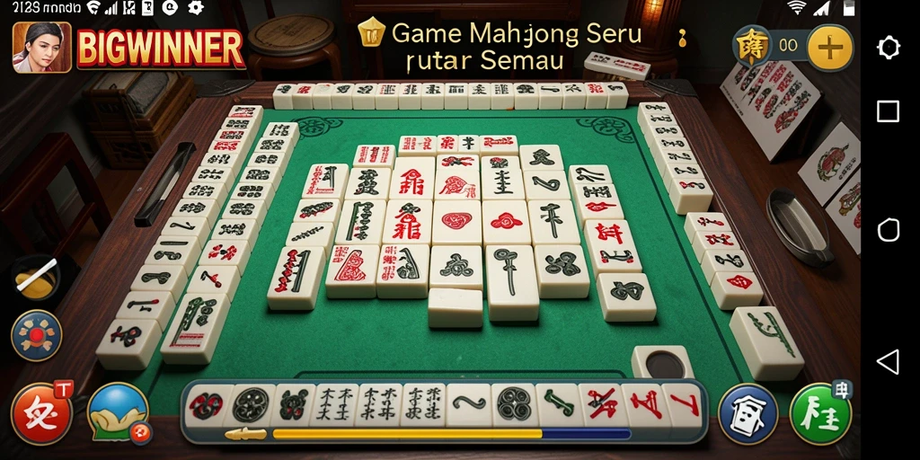 Screenshot utama BIGWINNER menunjukkan gameplay Mahjong yang mengasyikkan.