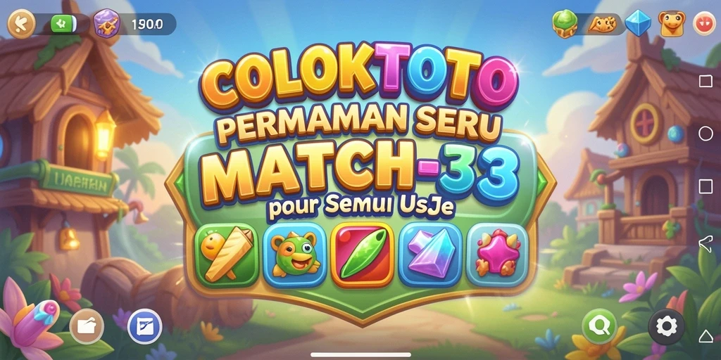 Screenshot gameplay COLOKTOTO menampilkan keseruan mencocokkan item Match-3.