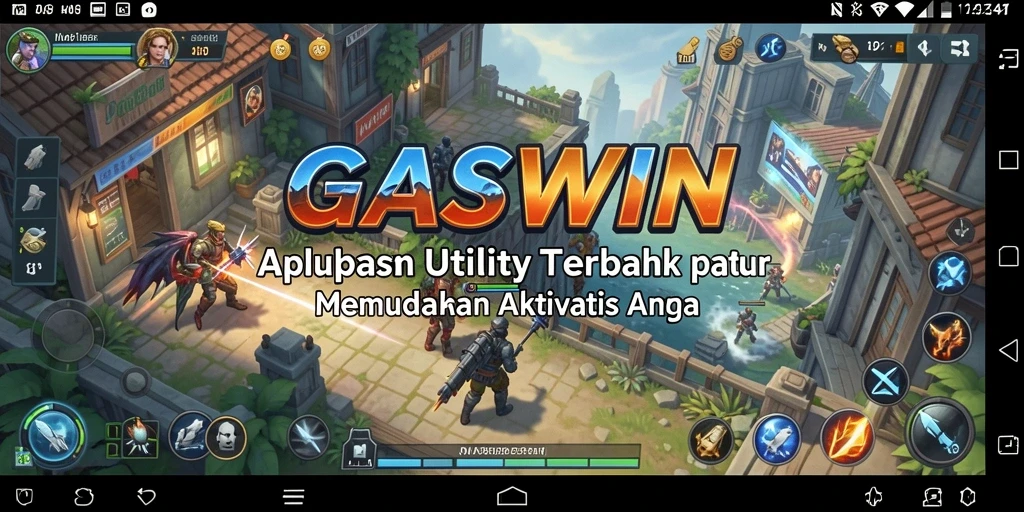 Screenshot utama dari GASWIN menunjukkan antarmuka pengguna yang rapi dan fungsional.
