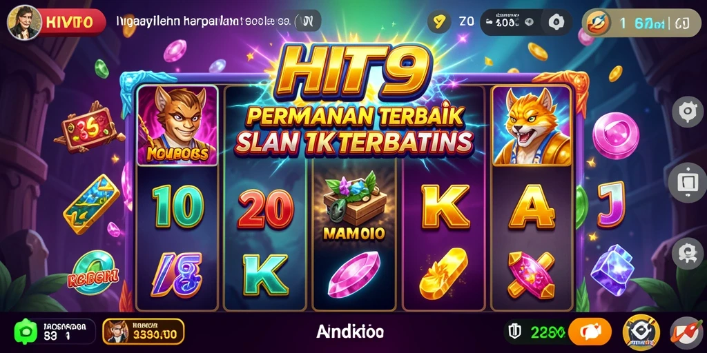 Menampilkan antarmuka gameplay HIT9 yang menarik dan seru.