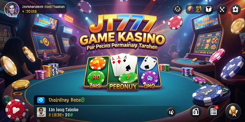 Screenshot gameplay JT777 menampilkan keseruan permainan Kasino yang interaktif.