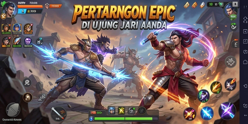 Gameplay Fighting yang mendebarkan dan penuh aksi di KKRP.