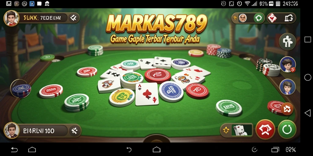 Tampilan seru gameplay Gaple di MARKAS789.
