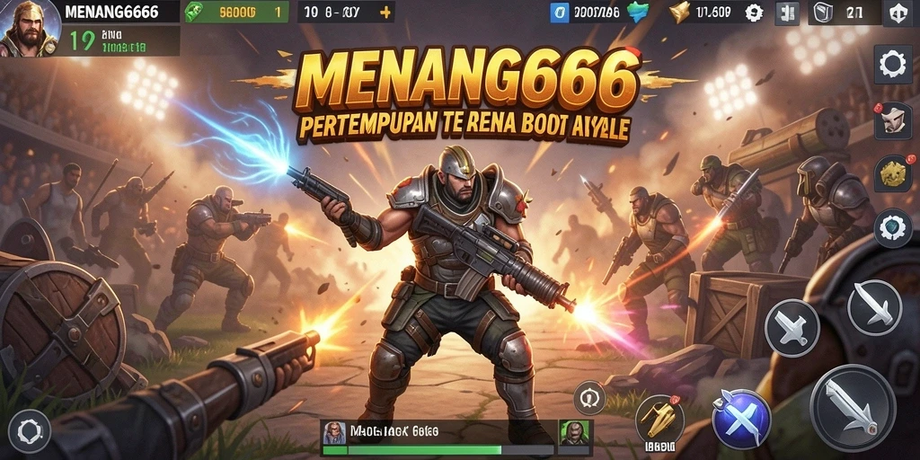 Screenshot MENANG666 menunjukkan intensitas pertempuran di arena Battle Royale.