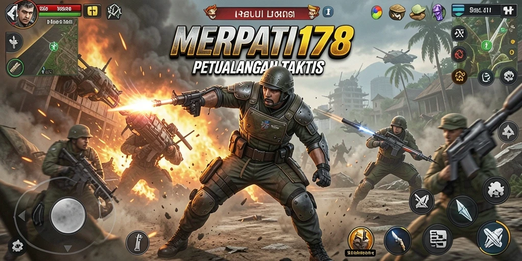 Tampilan gameplay mendebarkan di MERPATI178, menunjukkan aksi yang intens.