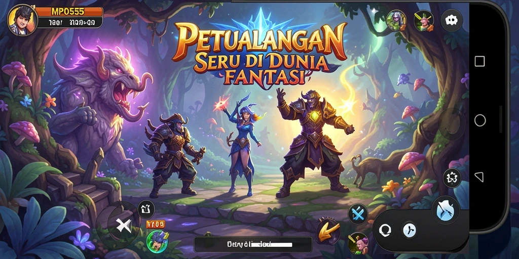 Screenshot menampilkan aksi petualangan seru dalam MPO555.