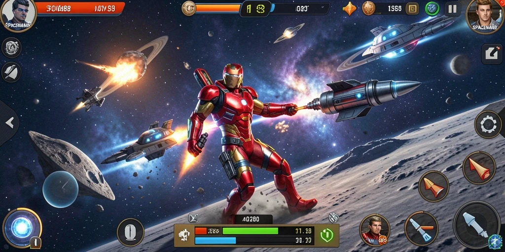 Tampilan layar permainan seru dalam SPACEMAN88 dengan aksi berintensitas tinggi.