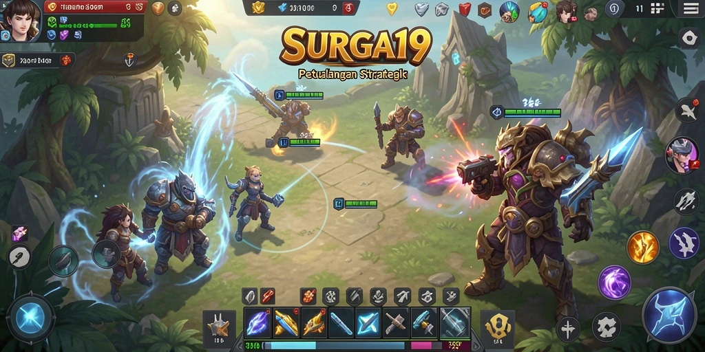 Tampilan gameplay strategi yang menarik di SURGA19.