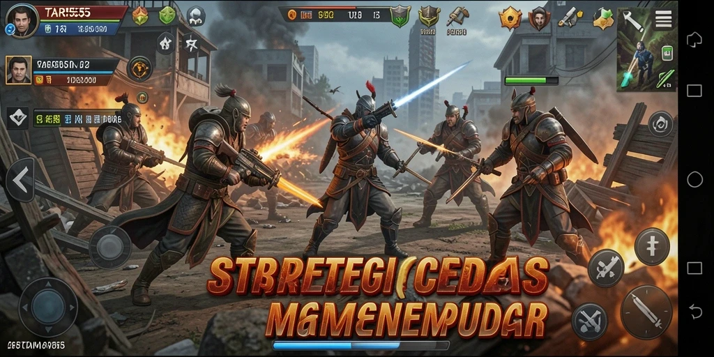 Tangkapan layar gameplay TAR555 yang penuh aksi strategi.