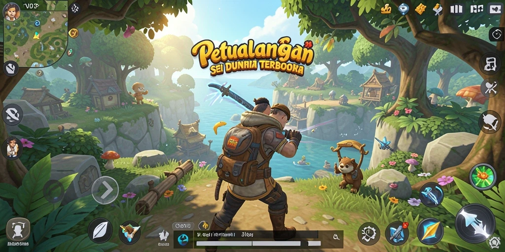 Screenshot gameplay Open World V07 menampilkan petualangan seru yang menanti.